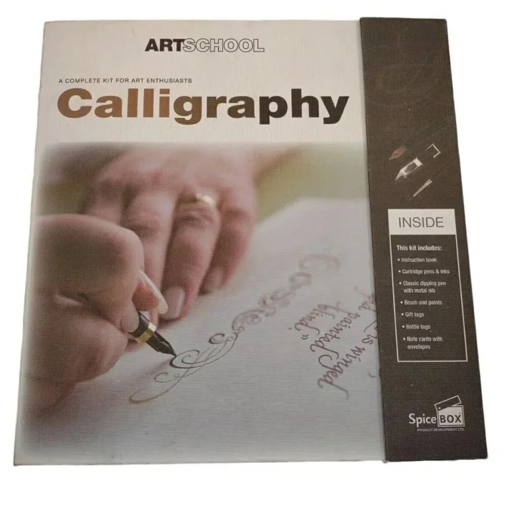 Lettering Calligraphy Kit, LRG Spice Box, ArtSchool Set Complete Art Enthusiasts